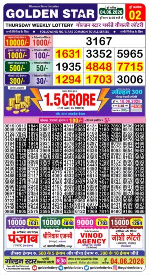 Golden Star 8:30PM Result June 04 2026
