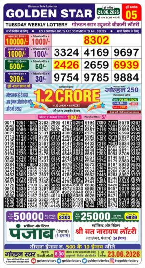 Golden Star 8:30PM Result June 23 2026